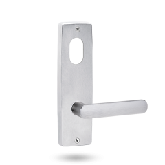 INT SQ END PLATE - CYLINDER AND LEVER 106 SATIN CHROME
