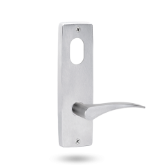 INT SQ END PLATE - CYLINDER AND LEVER 153 LH SATIN CHROME