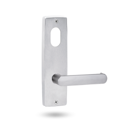 INT SQ END PLATE - CYLINDER AND LEVER 166 SATIN CHROME