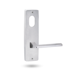 INT SQ END PLATE - CYLINDER AND LEVER 178 SATIN CHROME
