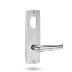 INT SQ END PLATE - CYLINDER AND LEVER 180 SATIN CHROME