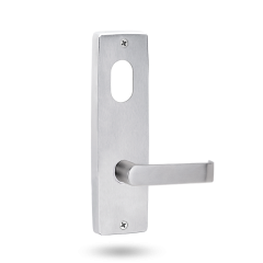 INT SQ END PLATE - CYLINDER AND LEVER 59 SATIN CHROME