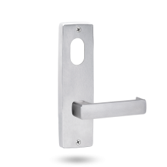 INT SQ END PLATE - CYLINDER AND LEVER 76 SATIN CHROME