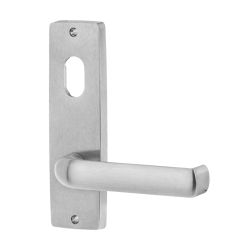 INT SQ END PLATE - CYLINDER AND LEVER 77 SATIN CHROME
