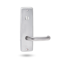 INT SQ END PLATE - EMERGENCY TURN AND LEVER 70 SATIN CHROME
