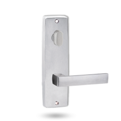 INT SQ END PLATE - OVAL TURN AND LEVER 101 SATIN CHROME