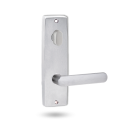 INT SQ END PLATE - OVAL TURN AND LEVER 106 SATIN CHROME