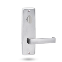 INT SQ END PLATE - OVAL TURN AND LEVER 111 SATIN CHROME