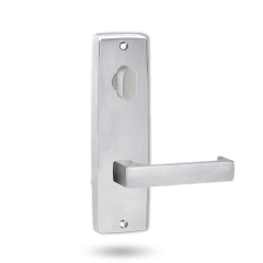 INT SQ END PLATE - OVAL TURN AND LEVER 112 SATIN CHROME
