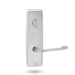 INT SQ END PLATE - OVAL TURN AND LEVER 115 SATIN CHROME