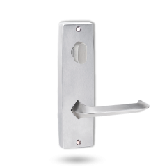 INT SQ END PLATE - OVAL TURN AND LEVER 116 SATIN CHROME