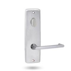 INT SQ END PLATE - OVAL TURN AND LEVER 118 SATIN CHROME
