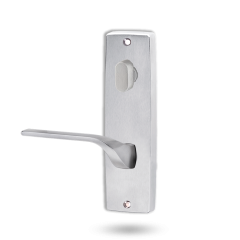 INT SQ END PLATE - OVAL TURN AND LEVER 122 RH SATIN CHROME