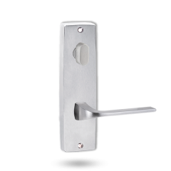 INT SQ END PLATE - OVAL TURN AND LEVER 123 SATIN CHROME