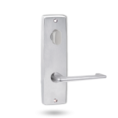 INT SQ END PLATE - OVAL TURN AND LEVER 132 SATIN CHROME