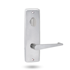 INT SQ END PLATE - OVAL TURN AND LEVER 133 SATIN CHROME