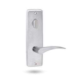 INT SQ END PLATE - OVAL TURN AND LEVER 153 LH SATIN CHROME