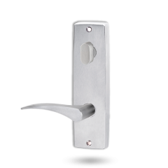 INT SQ END PLATE - OVAL TURN AND LEVER 153 RH SATIN CHROME