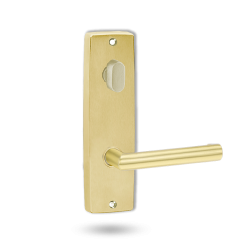 INT SQ END PLATE - OVAL TURN AND LEVER 155 POLISHED BRASS