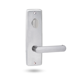 INT SQ END PLATE - OVAL TURN AND LEVER 166 SATIN CHROME