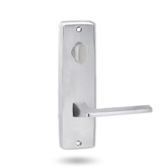 INT SQ END PLATE - OVAL TURN AND LEVER 178 SATIN CHROME