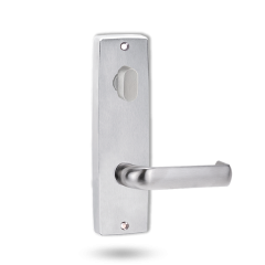 INT SQ END PLATE - OVAL TURN AND LEVER 77 SATIN CHROME