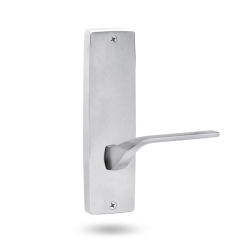 INT SQ END PLATE - LEVER 122 LH ONLY SATIN CHROME