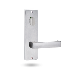 INT SQ END PLATE - PRIVACY INDICATING OVAL TURN AND LEVER 111 SATIN CHROME