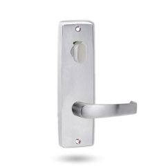 INT SQ END PLATE - PRIVACY INDICATING OVAL TURN AND LEVER 47 SATIN CHROME