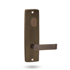 INT SQ END PLATE - PRIVACY INDICATING OVAL TURN AND LEVER 59 OIL RUBBED BRONZE