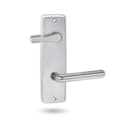 INT SQ END PLATE - ACCESSIBILE TURN AND LEVER 104 SATIN CHROME