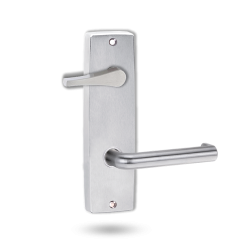 INT SQ END PLATE - ACCESSIBILE TURN AND LEVER 144 SATIN CHROME