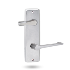 INT SQ END PLATE - ACCESSIBILE TURN AND LEVER 145 SATIN CHROME