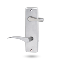 INT SQ END PLATE - ACCESSIBILE TURN AND LEVER 153 RH SATIN CHROME