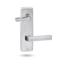 INT SQ END PLATE - PRIVACY INDICATING ACCESSIBILE TURN AND LEVER 101 SATIN CHROME