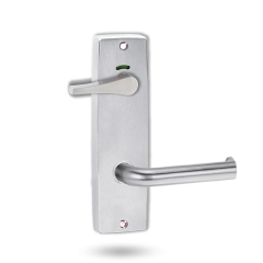 INT SQ END PLATE - PRIVACY INDICATING ACCESSIBILE TURN AND LEVER 102 SATIN CHROME
