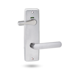 INT SQ END PLATE - PRIVACY INDICATING ACCESSIBILE TURN AND LEVER 106 SATIN CHROME