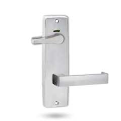 INT SQ END PLATE - PRIVACY INDICATING ACCESSIBILE TURN AND LEVER 111 SATIN CHROME