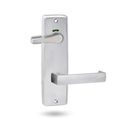 INT SQ END PLATE - PRIVACY INDICATING ACCESSIBILE TURN AND LEVER 112 SATIN CHROME