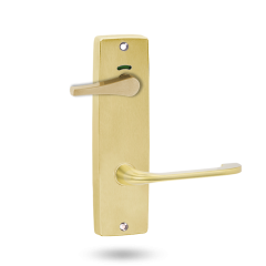 INT SQ END PLATE - PRIVACY INDICATING ACCESSIBILE TURN AND LEVER 115 POLISHED BRASS