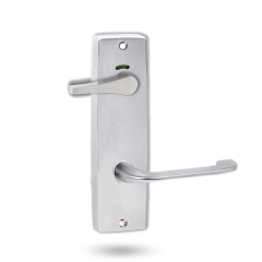 INT SQ END PLATE - PRIVACY INDICATING ACCESSIBILE TURN AND LEVER 115 SATIN CHROME