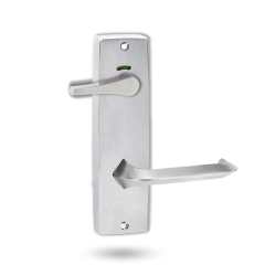 INT SQ END PLATE - PRIVACY INDICATING ACCESSIBILE TURN AND LEVER 116 SATIN CHROME