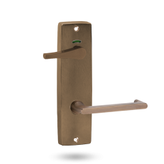 NT SQ END PLATE - PRIVACY INDICATING ACCESSIBILE TURN AND LEVER 118 ARCHITECTURAL BRONZE UNLACQUER