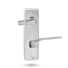 INT SQ END PLATE - PRIVACY INDICATING ACCESSIBILE TURN AND LEVER 112 RH SATIN CHROME