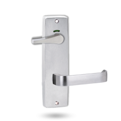 INT SQ END PLATE - PRIVACY INDICATING ACCESSIBILE TURN AND LEVER 131 SATIN CHROME
