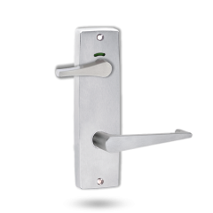 INT SQ END PLATE - PRIVACY INDICATING ACCESSIBILE TURN AND LEVER 133 SATIN CHROME