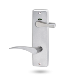 INT SQ END PLATE - PRIVACY INDICATING ACCESSIBILE TURN AND LEVER 153 RH SATIN CHROME