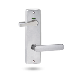 INT SQ END PLATE - PRIVACY INDICATING ACCESSIBILE TURN AND LEVER 166 SATIN CHROME