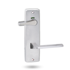 INT SQ END PLATE - PRIVACY INDICATING ACCESSIBILE TURN AND LEVER 178 SATIN CHROME