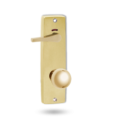 INT SQ END PLATE - PRIVACY INDICATING ACCESSIBILE TURN AND KNOB 20 POLISHED BRASS